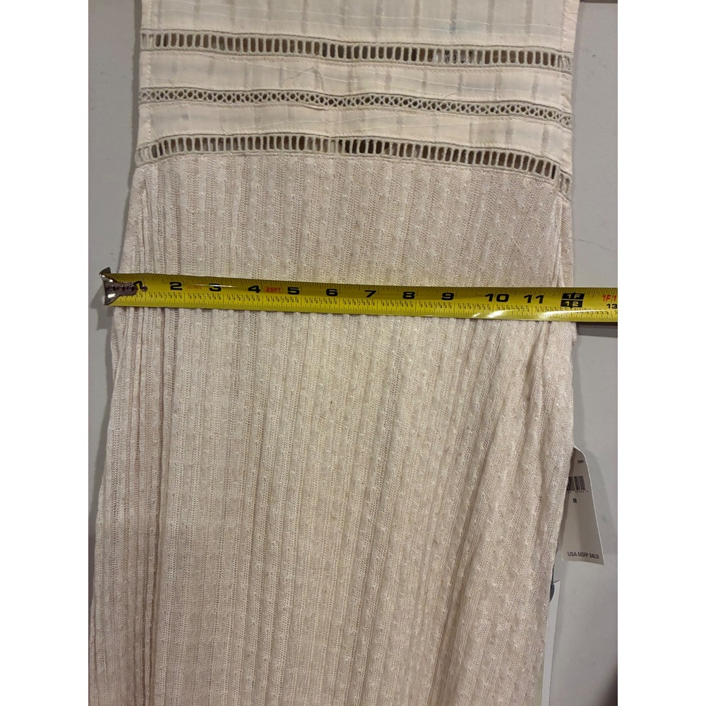 O'Neill Maja Sleeveless Ribbed Lace Trim Mini Dress Cream White SU7416002 M - Picture 4 of 10
